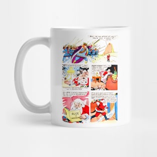 Santa Claus returns from the Wonderland Alice Retro Vintage Comic Book Mug